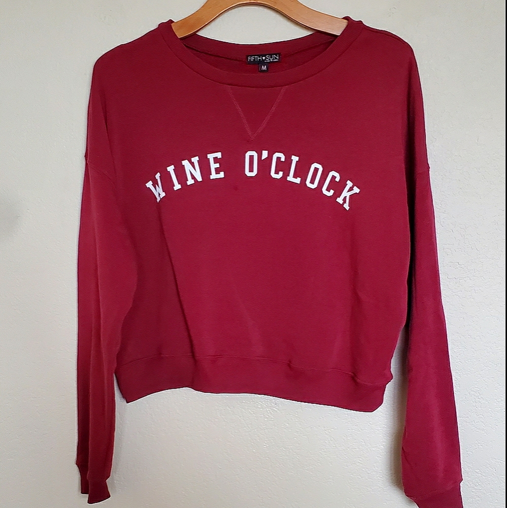 Maroon wine o'clock sweater